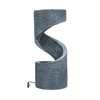  Glass Fiber Reinforced Concrete (GFRC) Spiral Water Feature with LED Light