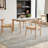 Weave Dining Chairs Set of 2, Mid-Century Modern Kitchen Chair with Solid Oak Frame & Handwoven Seat for Living Dining Room-2078615942-2078615946