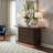 Callen Modern Console Table With Ash Veneer Top, Fluted Base, And Metal Accent