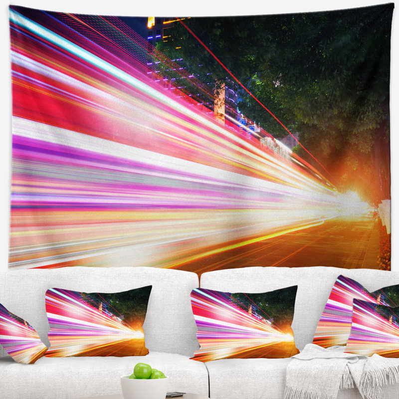 Tapisserie «Cityscape Expressway Light Trails», H 32 po x l 39 po