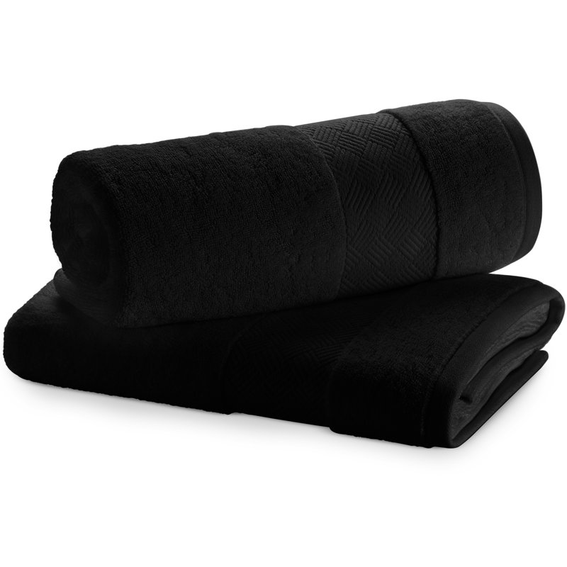 Cotton Bath Towel, Black