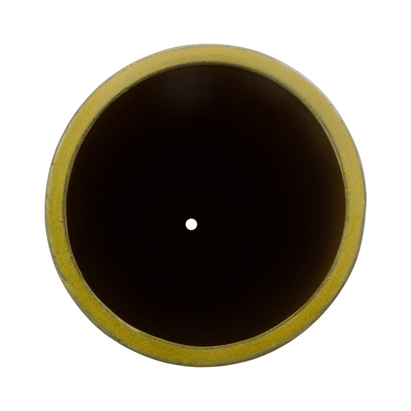 Jar Handmade Ceramic Planter, Yellow, 38" H x 15" W x 15" D