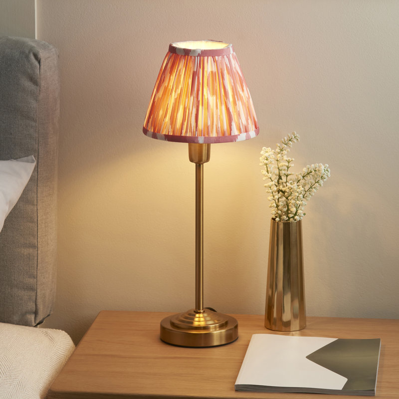 Rory Table Lamp 16cm Shade, Pink, Gold