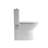 Modern Bathroom Toilet, 17" Height, Dual Flush 1.1/1.6 , Rimless Bowl, Soft Closing Seat, Gloss White, 12" Rough-In Compliant, Flush, Close Rough-In, Hygiene Focused