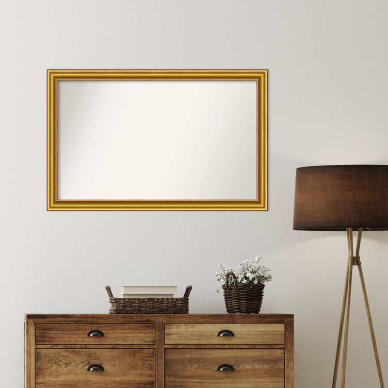 Townhouse Gold Non-Beveled Bathroom Wall Mirror, 26,75 po x 41,75 po