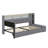 Contemporary Upholstered Daybed with Storage Footstool, Shelving, Two Drawers, USB Ports and LED Lighting-495885538