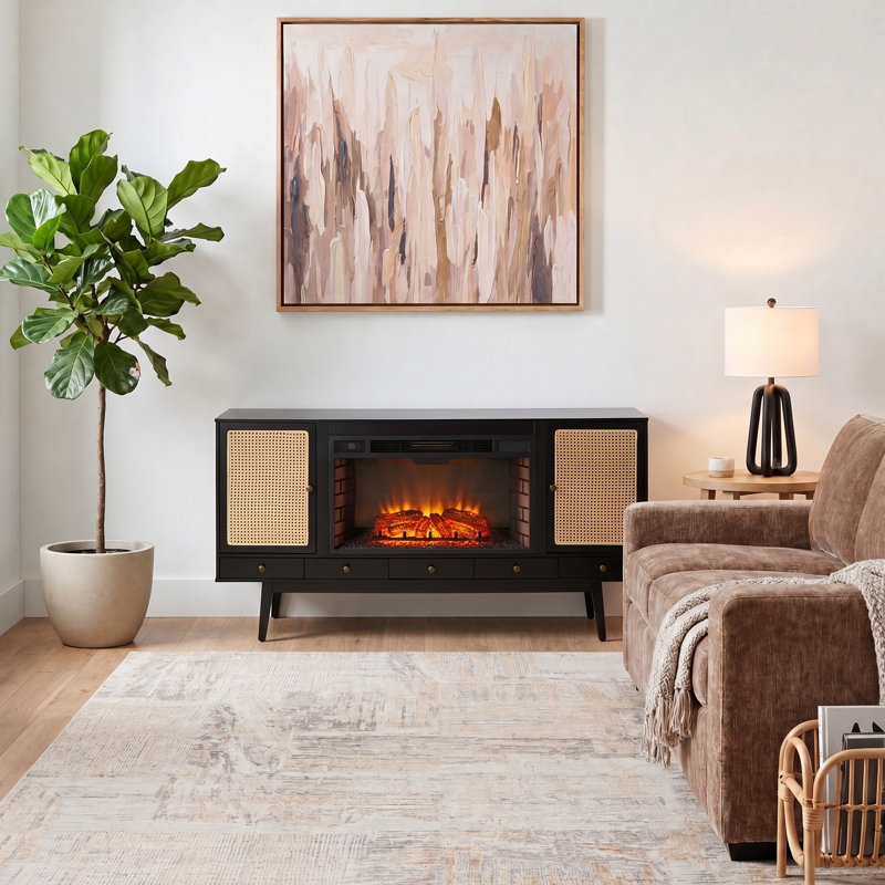 Foyer avec rangement multimédia Simms