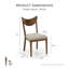 Chaises d'appoint rembourrées avec dossier moderne Bugrane