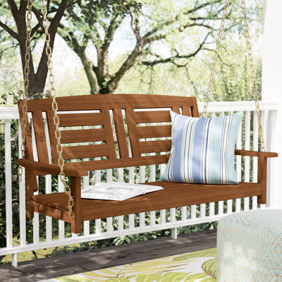Arianna 2 Person Rubberwood Porch Swing