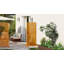 Privacy Screen Brown Solid Acacia Wood With An Oiled Finish, Steel-1116882913