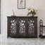Buffet avec porte à miroir et porte de rangement avec tablettes réglables brun foncé foncé (l 49,33 po x P 15,55 po x H 34,06 po)-892984467