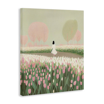 «Walking in Tulip Meadow», art mural sur toile par Incado