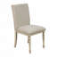 Upholstered Dining Chair With Turned Wood Legs Set Of 2