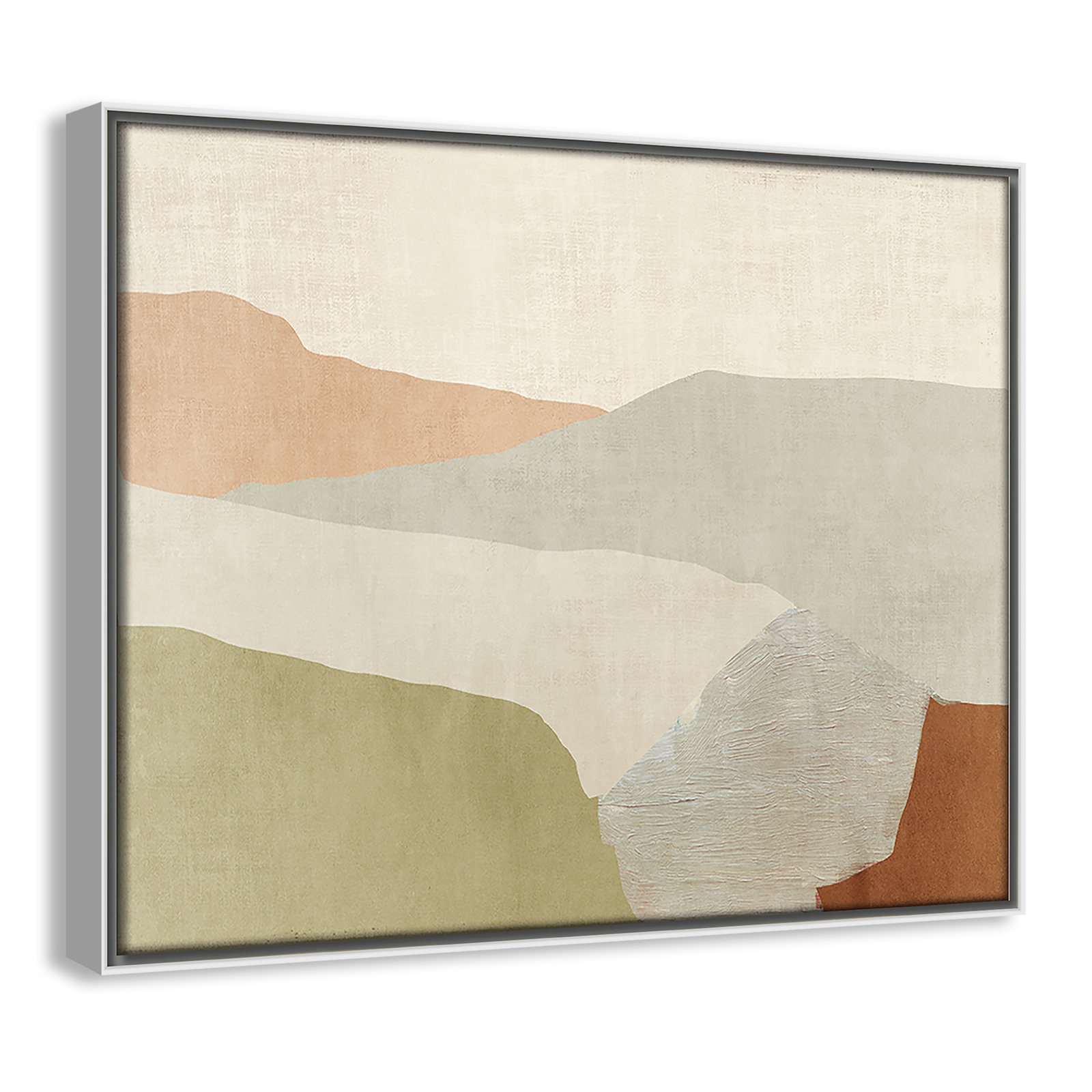 Elspeth "Pastel Views" Painting, 12.5" H x 15.5" W, White