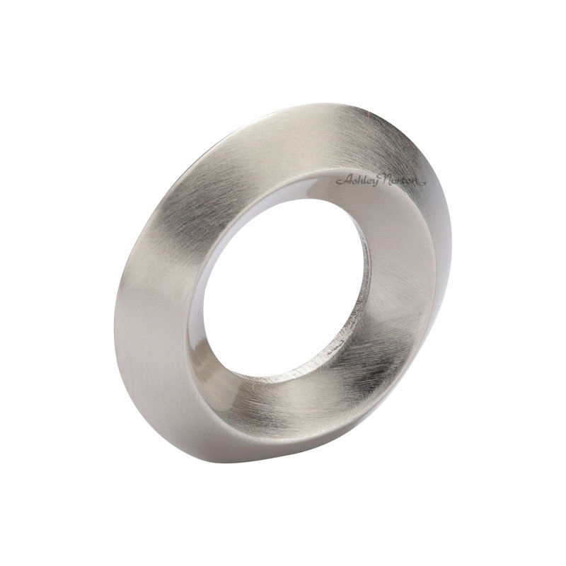 Ring Finger Pull for Cabinets, Satin Nickel