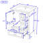 Meuble-lavabo autoportant peu encombrant avec lavabo en céramique, charnières à fermeture douce et tiroirs de rangement-1162114710