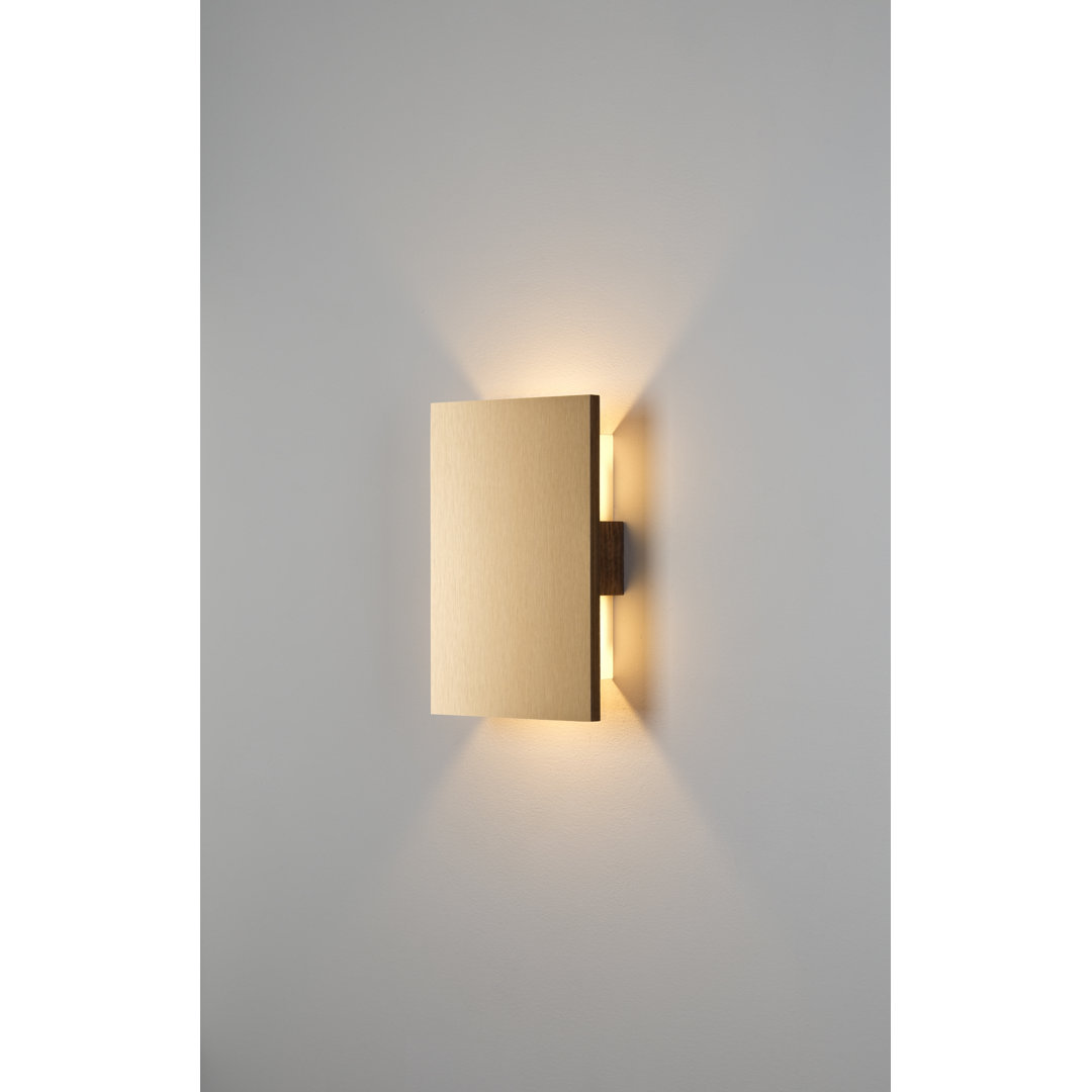 Tersus Solid Wood LED Flush Mounted Sconce Cerno Shade 