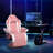 Costway Goplus Reclining PC & Racing Game Chair with Footrest in Pink