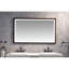 Miroir de salle de bain mural 60 po x 36 po à fixation murale en aluminium, brouillard, 3 lumières de couleur, mémoire, miroir de réglage continu de la luminosité pour la salle de bain, températures, contrôle, salle de bain idéale-1551826220