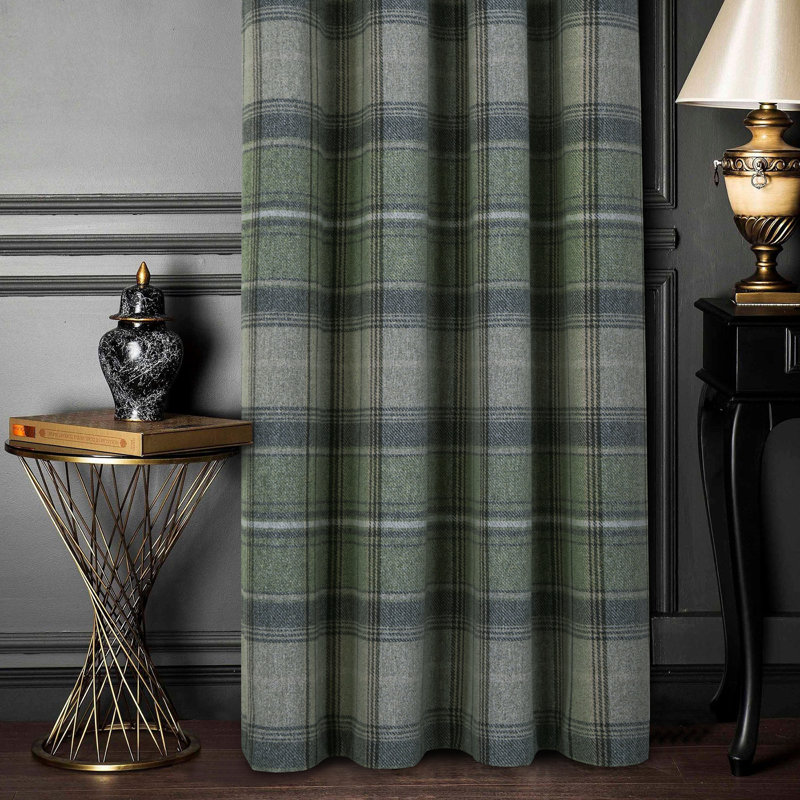 Blackout Curtain Panel Pair, Green, Width 117 x Drop 229 cm
