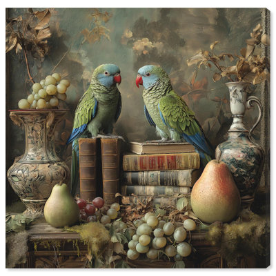 Veridian Bibliophiles I Canvas Print Vintage Wall Decor by Art Remedy, Gallery Wrapped, 30 x 30