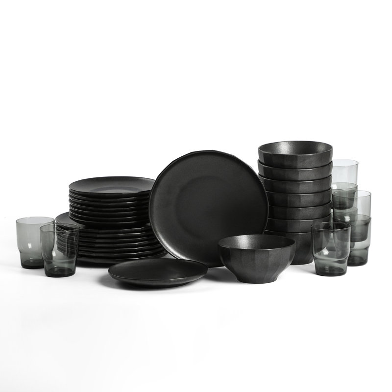 Service de table 32 pièces Stone Lain, Noir