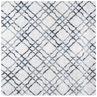 Peaks Geometric Ivory/Gray Area Rug