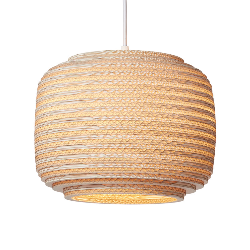 Scraplights Ausi 12 Pendant Blonde, 11" H x 8.5" W x 8.5" D, Blonde