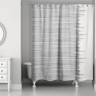  Rideau de douche rayé simple