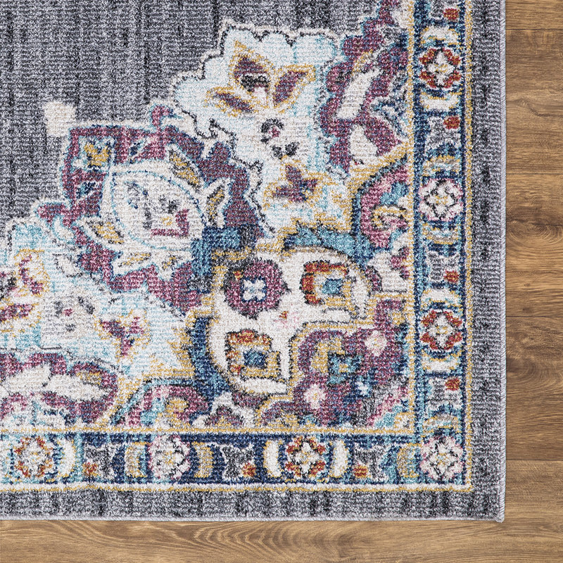 Emmalia gris marocain usé / gris Oushak délavé, Rectangle 6 pi 7 po x 9 pi 3 po