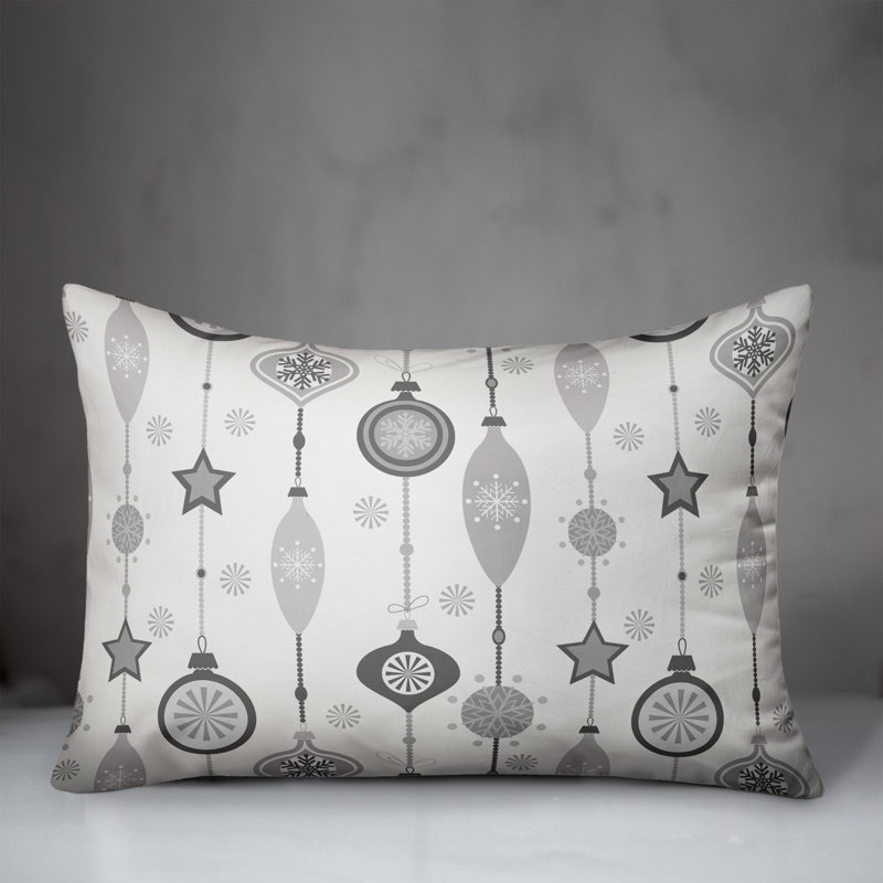  Coussin Ornament, Gris clair, Housse de coussin seulement - Insert