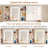 58.6" Large Vanity Desk With Sliding Mirror & Lights-433159760