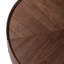 Table basse ronde en bois de noyer avec deux tiroirs de rangement, conception peu encombrante-129229008-134680501