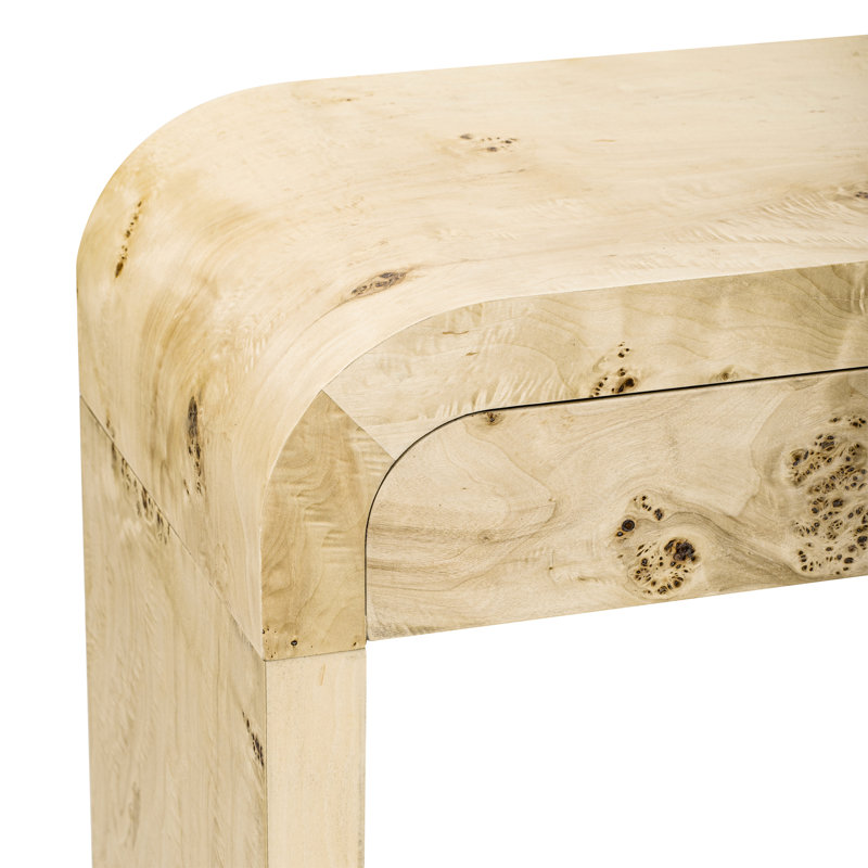 Table d'entrée en placage de bois Modern Burl