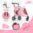 Foldable Pet Stroller for Small & Medium Dogs and Cats 3-Wheel Dog Stroller with 9 Angles Adjustable Handlebar -93312227