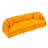 Modern Upholstered 3 - Seat Fabric Sofa, Orange Chic Living Room Couch-1974728411