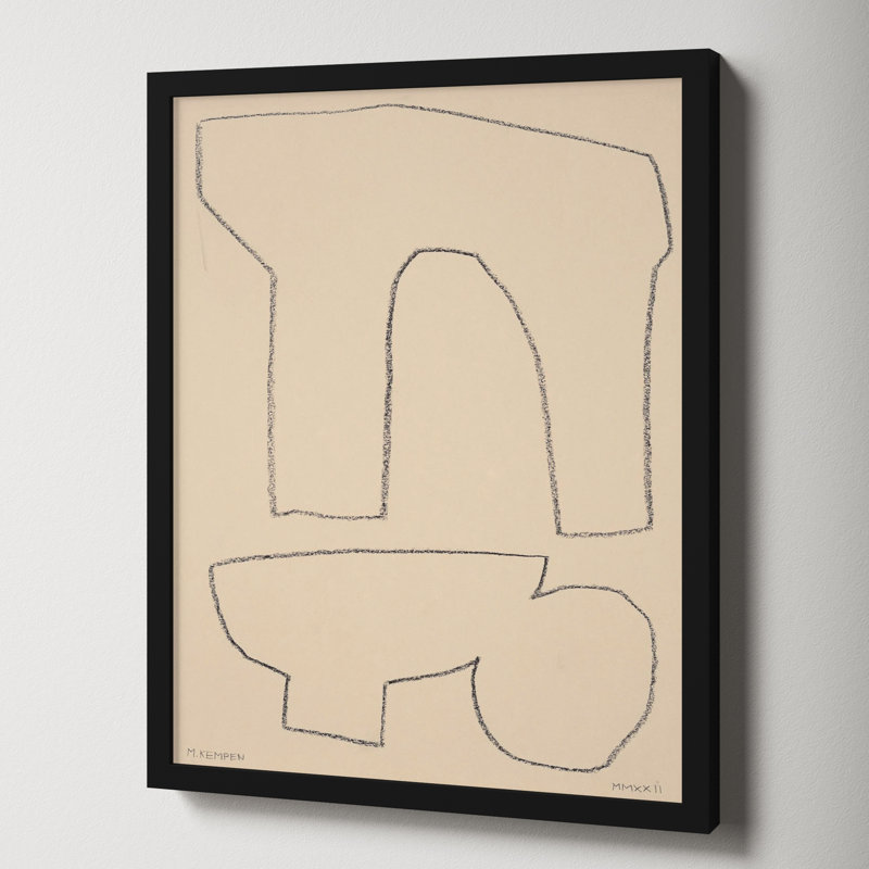 Outlines 2 by Michael Kempen, 16" W x 20" H, Black Framed