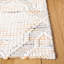 Tapis géométrique ivoire / orange tissé à la main à motif géométrique-396645248