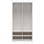 Armoire très large modulaire de style Suite avec tablettes ouvertes pour des solutions de rangement personnalisables et polyvalentes