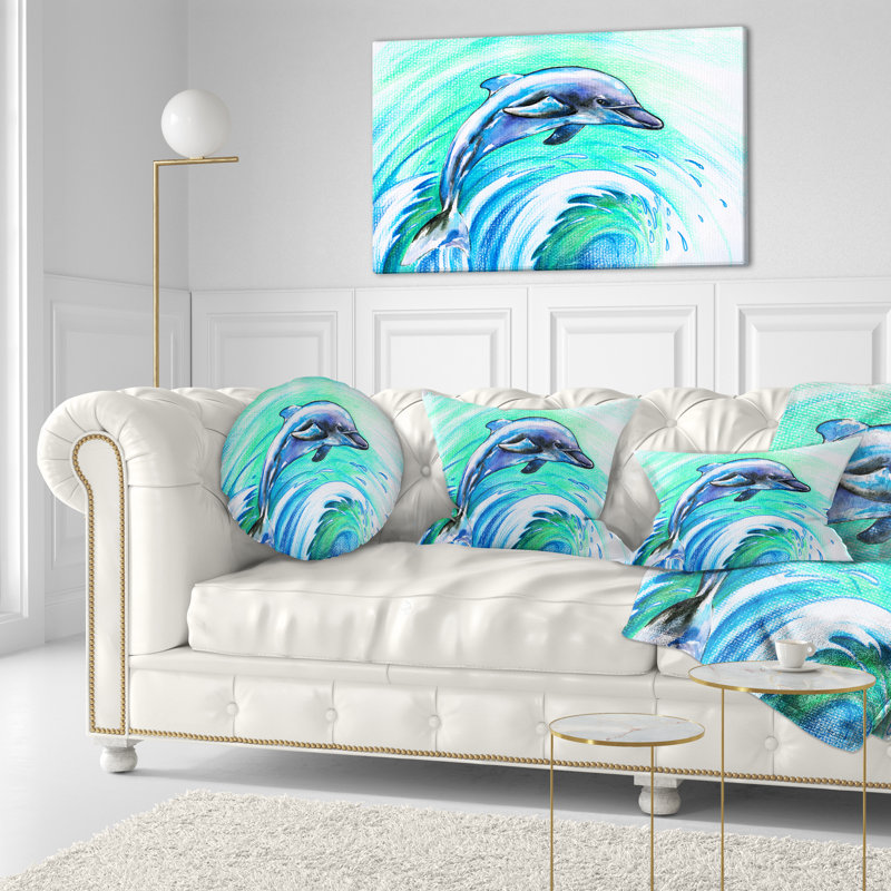 Coussin lombaire en aquarelle pour le saut d’animal