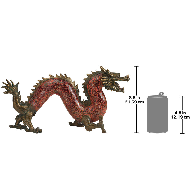 Statue de dragon dansant de lumière illuminée
