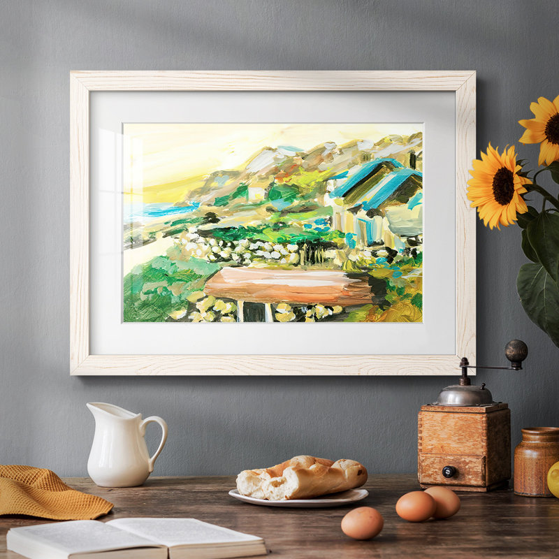 " Spring Village IV ", 28" H x 42" W x 1.5" D, White