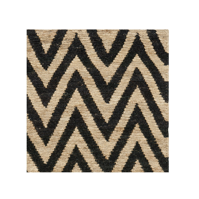 Louisos Hand Knotted Jute Chevron Rug, Rectangle 5' x 8'