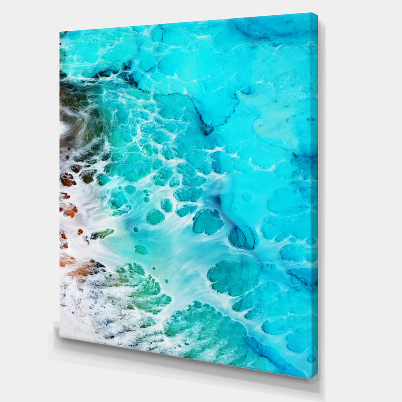 «Waves Epoxy Resin Art III», reproduction d'art sur toile, H 46 po x l 36 po x P 1,5 po, Toile tendue