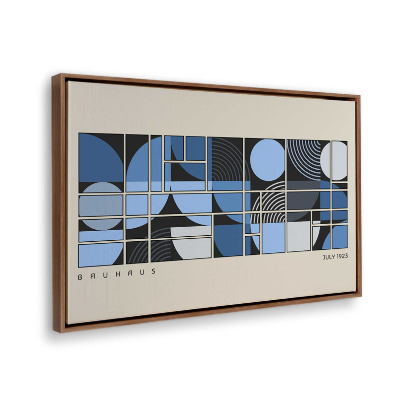 Bauhaus Color Grid III, H 13 po x l 19 po, Noyer