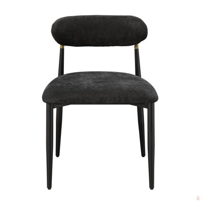 Chaise rembourrée avec accoudoirs à dossier beige et noir (ensemble de 2)