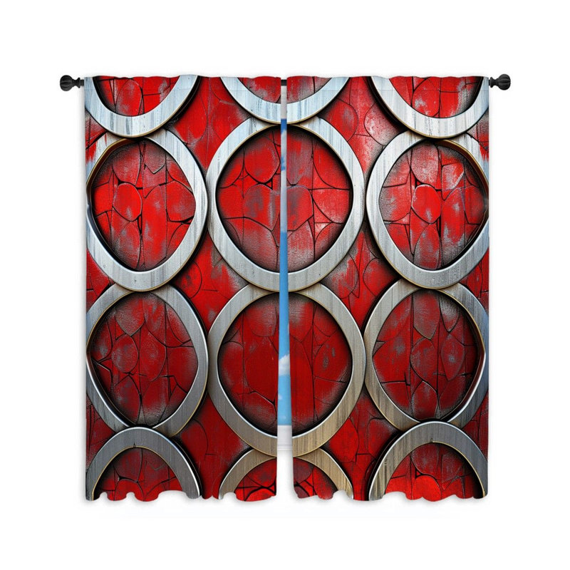 Layers Art Bathroom Room Darkening Curtain Pair, 40" W x 63" L