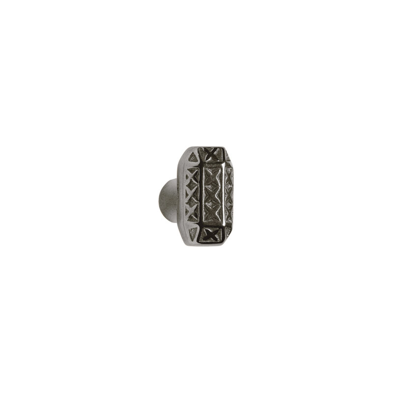 Emerald Bronze Rectangular Knob, White Bronze Medium