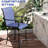 2Pcs Patio Chairs With , 360 Swivel Constructional, High Mesh, Steel Frame For Outdoor, Balcony, Poolside, Backyard, Blue Navy Bar Stools Mesh Fabric Sitting, Patio,