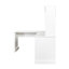 Bureau d'ordinateur à domicile avec huche, finition blanc antique-2002288487